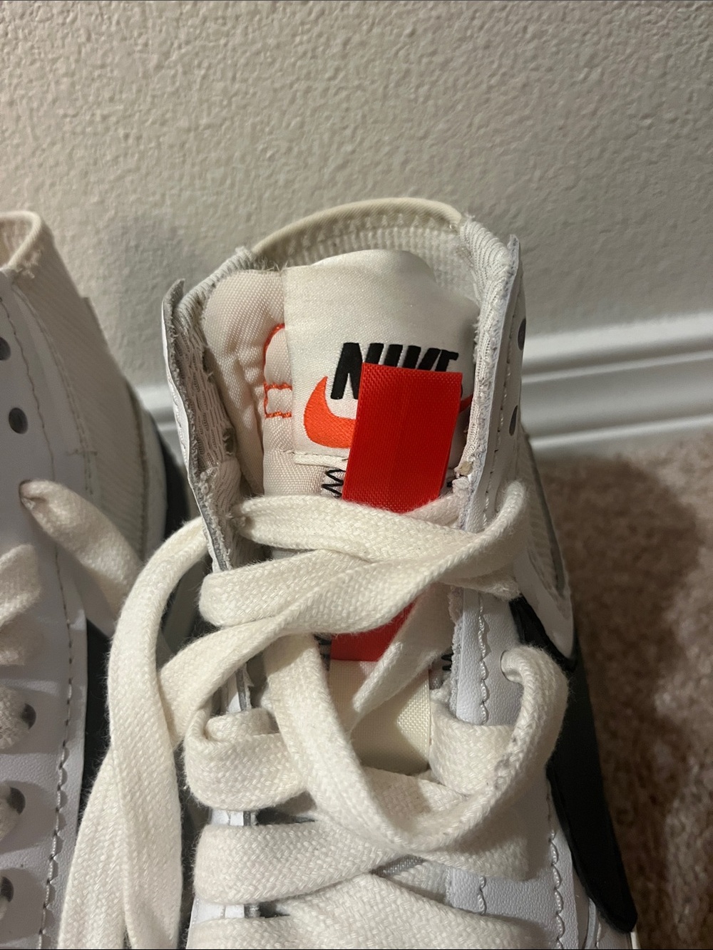 Nike Blazer Jumbo Mid 77 White High-Top Shoes - Picture 4 of 6